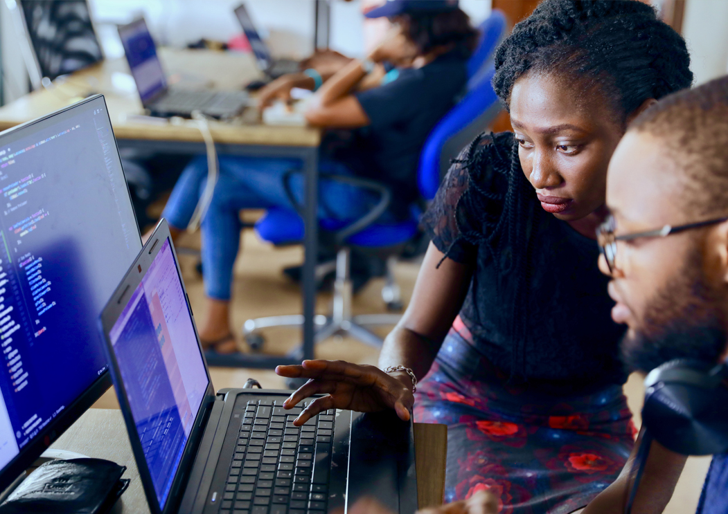 Supporting people in work at an office job